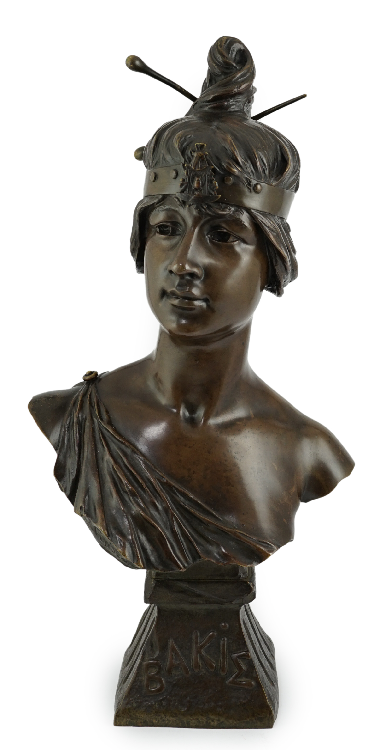 Georges Charles Coudray (1862-1932), a French bronze bust of 'Bakie'